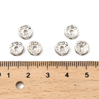 Brass Grade B Rhinestone Spacer Beads X-RSB038-B01-1