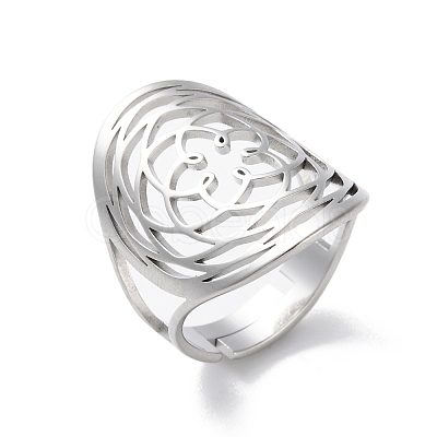 304 Stainless Steel Open Rings for Women RJEW-S240-03P-1