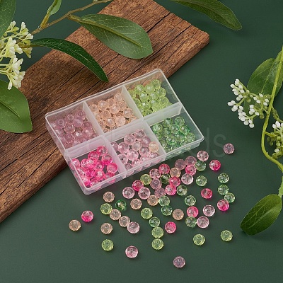 6 Style Imitation Gemstone & Opal Style Resin Beads and Glass Beads RESI-YW0001-14-1