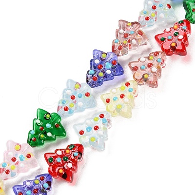 Handmade Bumpy Glass Beads Strands LAMP-F032-08A-1