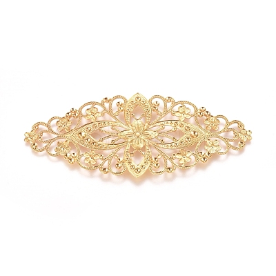 Brass Filigree Joiners KK-G368-01G-1