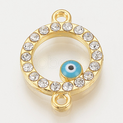 Alloy Rhinestone Links connectors ALRI-S170-23G-1