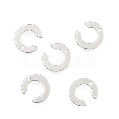 Non-Tarnish 304 Stainless Steel Letter Charms X-STAS-O072-C-1