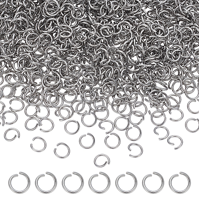 1000Pcs Tarnish Resistant 304 Stainless Steel Open Jump Rings STAS-ME0002-14-1