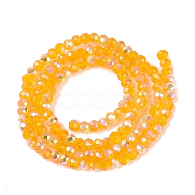 AB Color Plated Transparent Glass Rondelle Beads Strands EGLA-T029-2mm-10K-1