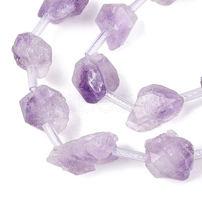 Raw Rough Natural Amethyst Beads Strands G-Q610-04-1