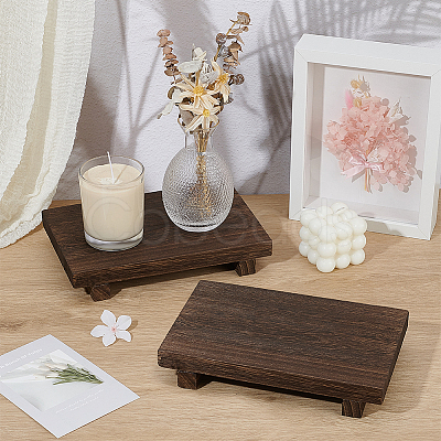 4Pcs Wooden Jewelry Display Pedestals ODIS-WA0001-05-1