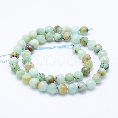 Natural Chrysocolla Beads Strands G-J373-02-8mm-1