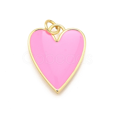 Brass Enamel Pendants KK-K401-14G-03-1