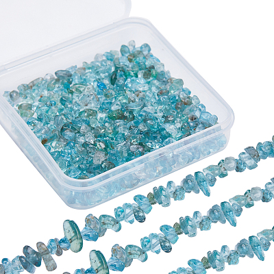 SUNNYCLUE 2 Strands Natural Apatite Chip Beads Strands G-SC0002-52-1