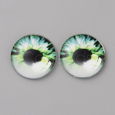 Glass Cabochons LS-GLAA-WH0033-75G-03-1