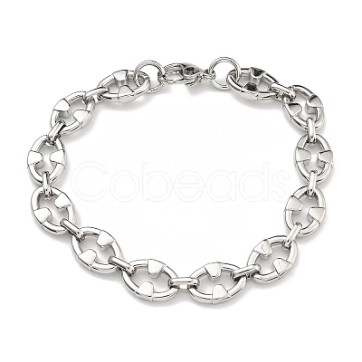 304 Stainless Steel Link Chain Bracelets LS-BJEW-H618-02P-1