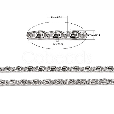 Tarnish Resistant 304 Stainless Steel Lumachina Chains CHS-R009-15-1