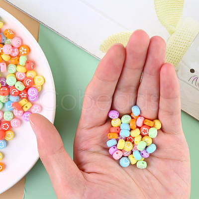 Opaque Acrylic Beads MACR-YW0001-18G-1