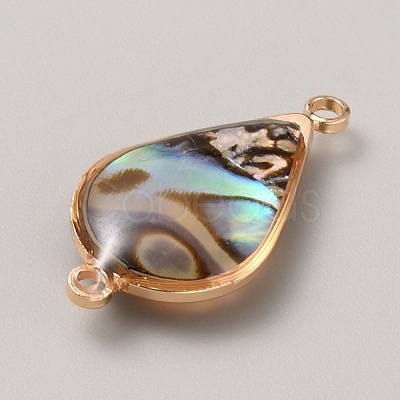 Natural Paua Shell Connector Charms KK-WH0062-100KCG-A-1