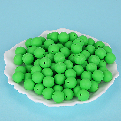 Round Silicone Focal Beads SI-JX0046A-48-1