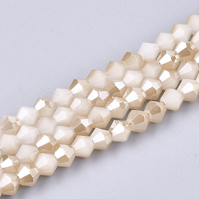 Electroplate Glass Imitation Jade Beads Strands X-EGLA-Q114-4mm-A07-1