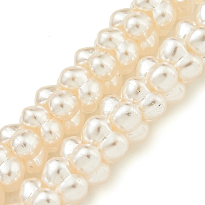 Transparent Spray Painted Glass Beads Strands X-GLAA-P066-01C-1