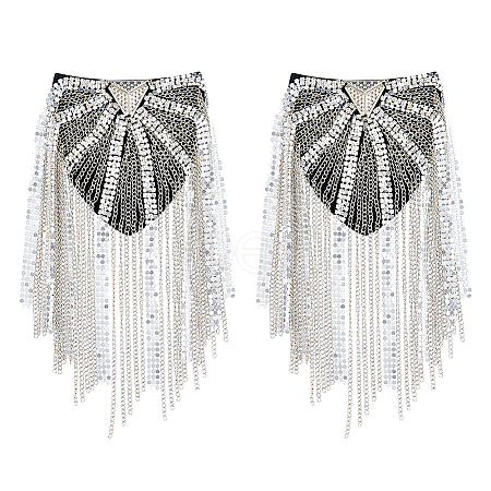 2Pcs Fashionable Tassel Epaulettes DIY-FH0008-89A-P-1