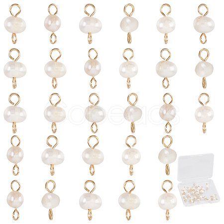 30Pcs Natural Cultured Freshwater Pearl Connector Charms PALLOY-SC00005-1
