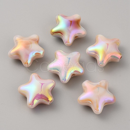 UV Platings Acrylic Beads OACR-TAC0003-06B-1