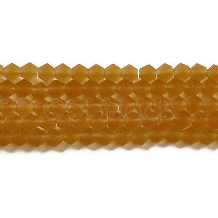 Imitate Austrian Crystal Frosted Glass Beads Strands GLAA-F029-TM4mm-B28-1