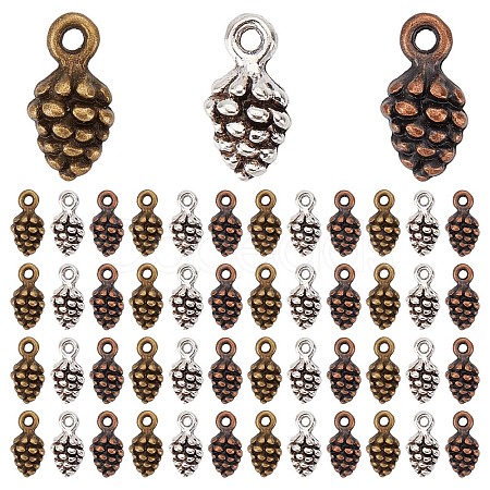 SUNNYCLUE 90Pcs 3 Colors Tibetan Style Alloy Pendants FIND-SC0004-52-1