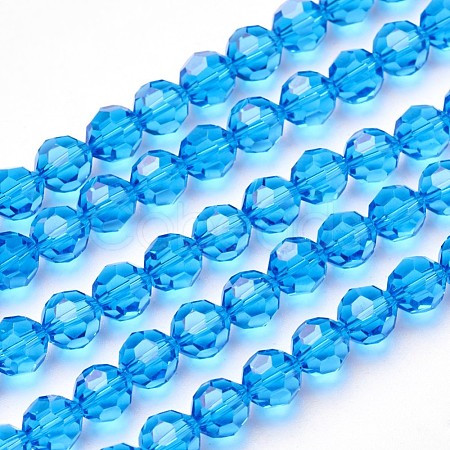 Imitation Austrian Crystal Bead Strands G-M181-6mm-25A-1