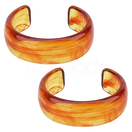 Transparent Acrylic Cuff Bangles for Women BJEW-WH0032-028A-1