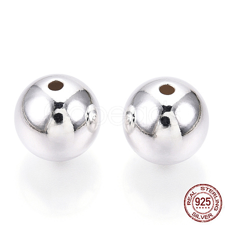 925 Sterling Silver Beads STER-S002-12-12mm-1