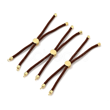 Half Finished Twisted Milan Rope Slider Bracelets FIND-G032-01G-18-1