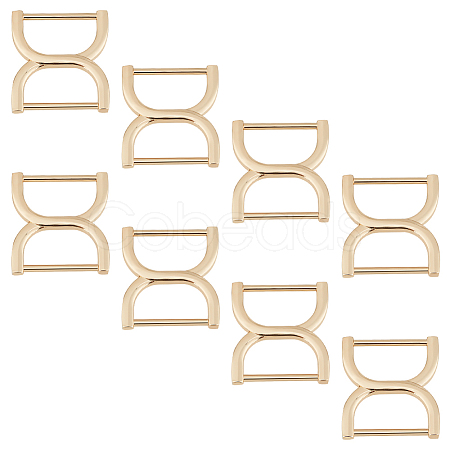 WADORN 8Pcs Alloy Buckle Clasps FIND-WR0010-51-1