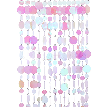 20Pcs PVC Sequin Round Beaded Curtain AJEW-CN0006-55A-1