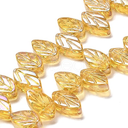 Electroplate Glass Beads Strands EGLA-B004-02A-AB01-1