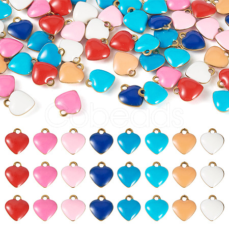 50Pcs 304 Stainless Steel Enamel Charms STAS-TA0003-32A-1