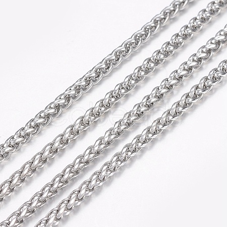 Tarnish Resistant 304 Stainless Steel Wheat Chains STAS-P197-063P-1