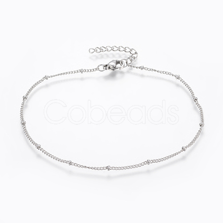 Tarnish Resistant 304 Stainless Steel Anklets AJEW-H013-03P-1