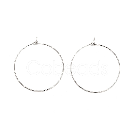 Brass Hoop Earring Findings KK-R112-038E-1