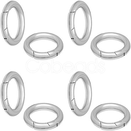 Unicraftale Ring Smooth 304 Stainless Steel Spring Gate Rings STAS-UN0007-25P-1