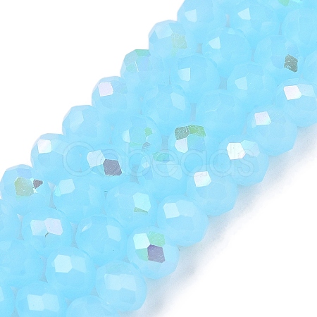 Electroplate Glass Beads Strands EGLA-A044-J6mm-L04-1