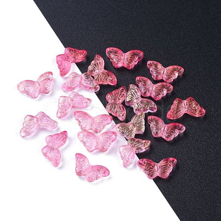 Electroplate Transparent Glass Beads X-EGLA-L027-E-B03-1
