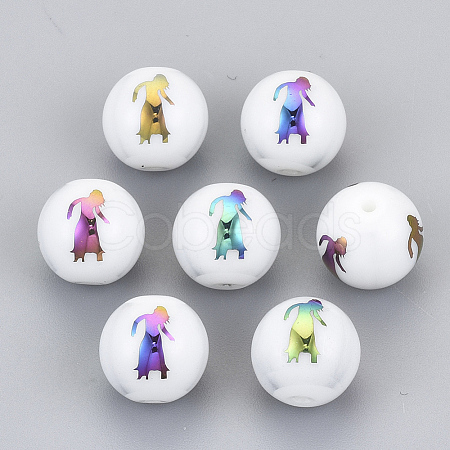 Electroplate Glass Beads EGLA-S178-11K-08-1