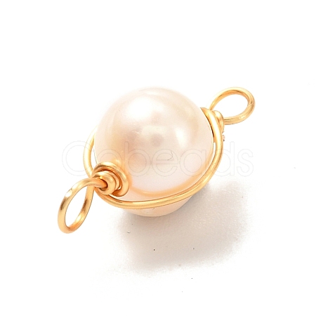 Natural Cultured Freshwater Pearl Beads Links Connectors PALLOY-JF00944-1