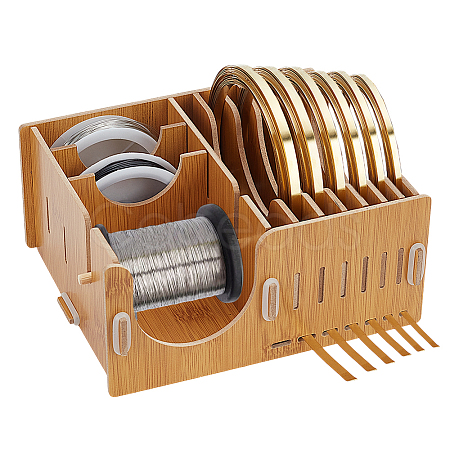 DIY Wooden Copper Foil Tape Dispenser AJEW-WH0270-375B-1