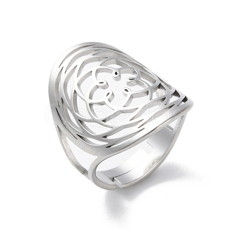 304 Stainless Steel Open Rings for Women RJEW-S240-03P-1