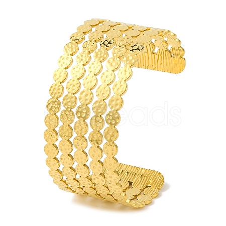 PVD Vacuum Plating 304 Stainless Steel Bangles for Women BJEW-B104-06G-1
