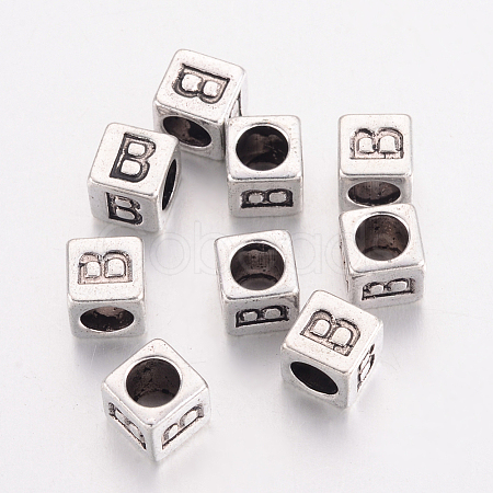 Tibetan Style Alloy European Beads MPDL-R037-B-NR-1