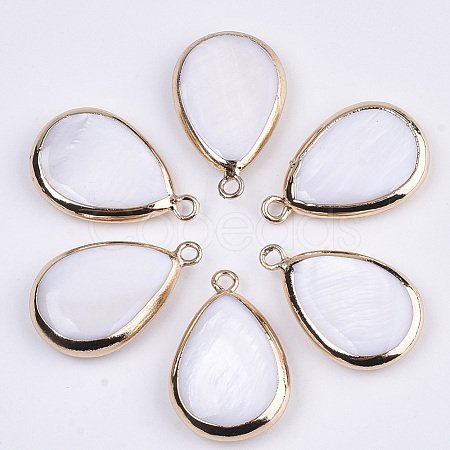 Natural Freshwater Shell Pendants X-SSHEL-R045-13-1