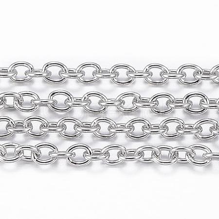 Tarnish Resistant 304 Stainless Steel Cable Chains CHS-H009-25P-1