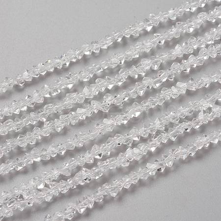 Transparent Solid Color Glass Beads Strands GLAA-L031-01-B01-1